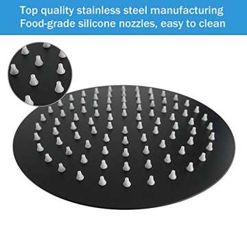NearMoon Rain Shower Head, Ultra-Thin Design-Pressure Boosting, Awesome Some Experience, High Flow S...