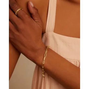 gorjana Women's Parker Paperclip Bracelet in 18K Gold