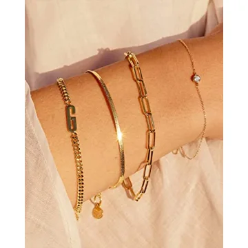 gorjana Women's Parker Paperclip Bracelet in 18K Gold