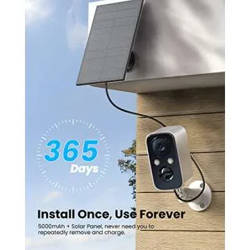 FOAOOD Security Cameras Wireless Outdoor Solar: Battery Powered Cameras for Home Security - WiFi Cam...