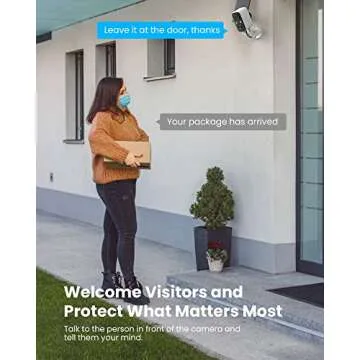 FOAOOD Security Cameras Wireless Outdoor Solar: Battery Powered Cameras for Home Security - WiFi Camera Surveillance Indoor System Floodlight Night Vison Alarm Motion Sensor Light Door Cam