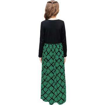 KYMIDY Girls Floral Maxi Dress with Pockets