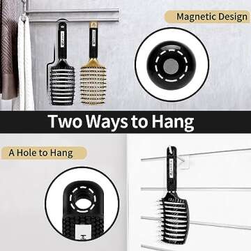 2-Pack HIPPIH Detangling Hair Brush for All Hair Types