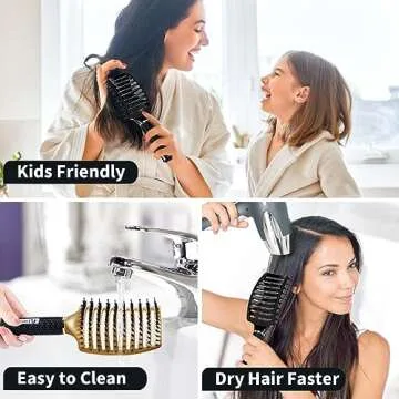 2-Pack HIPPIH Detangling Hair Brush for All Hair Types