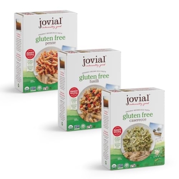 Jovial Whole Grain Brown Rice Pasta Variety Pack (Rigate, Fusilli, Caserecce) - Whole Grain Pasta, O...