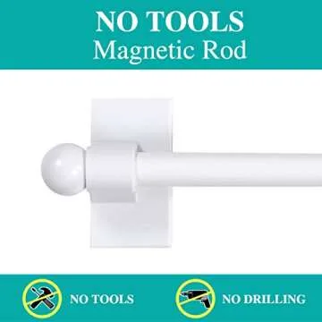 Turquoize Magnetic Curtain Rods for Easy Door Hangings