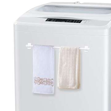 Turquoize 2 Pack Magnetic Curtain Rods for Metal Doors with Adjustable Length,Extends from 16 inch to 28 inch Magnetic Cafe Curtain Rod, Easy Installation for Any Steel Spaces, White, 2 Pack