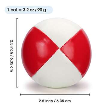 TSKX Juggling Balls for Beginners Kids & Professional-Durable PU Leather Juggling Sets Soft and Weighted Juggling Balls Kit [Pack of 3] 90g