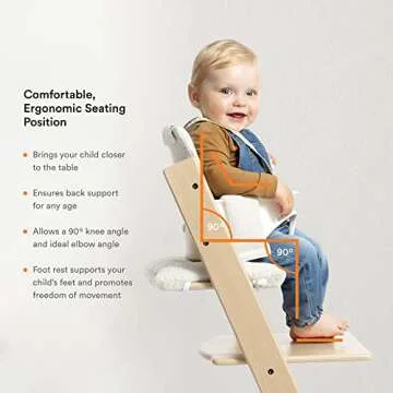 Tripp Trapp High Chair with Cushion & Tray - Natural Grey