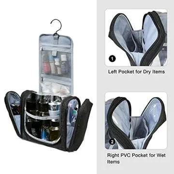 BAGSMART Toiletry Bag - Travel Organizer with Hook