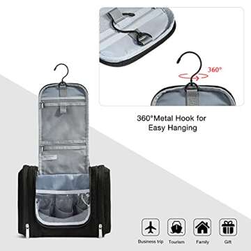 BAGSMART Toiletry Bag - Travel Organizer with Hook