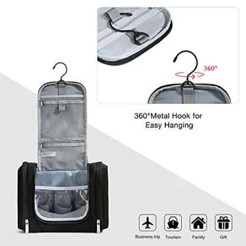 BAGSMART Toiletry Bag - Travel Organizer with Hook