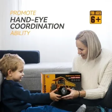 KASQERT RC Dump Truck Toys for Boys, 11 Channel Remote Control Dump Truck, RC Construction Vehicles with Sound and Light, Perfect Dump Truck Set Toy for Boys 6 7 8 9 10 11 12