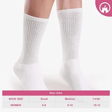 LIMPIDEE 6 Pairs Comfortable Long Women Sports Socks