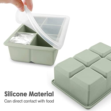 Excnorm Silicone Ice Cube Trays 3 Pack - BPA Free & Flexible