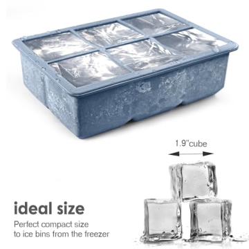 Excnorm Silicone Ice Cube Trays 3 Pack - BPA Free & Flexible