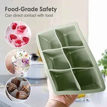 Excnorm Silicone Ice Cube Trays 3 Pack - BPA Free & Flexible