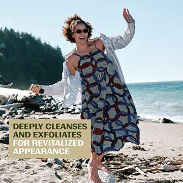 Thrive Natural Care Face Scrub - Gentle Exfoliating Face Wash Provides Deep Cleanse, Improves Skin Texture, Unclogs Pores - Vegan, Oil Free Exfoliator