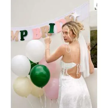 xo, Fetti Bride Veil Claw Clip | Bachelorette Party Decorations Rhinestone Detachable Veil Claw Clip | Bach Accessory, Bride To Be Gift, Bridesmaid Favors