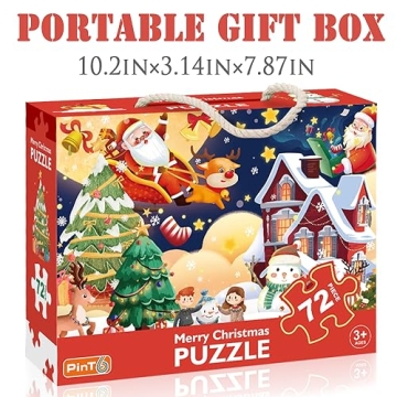 Christmas Puzzle for Kids Ages 3-8 Jumbo 72 Pieces