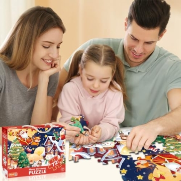 Christmas Puzzle for Kids Ages 3-8 Jumbo 72 Pieces
