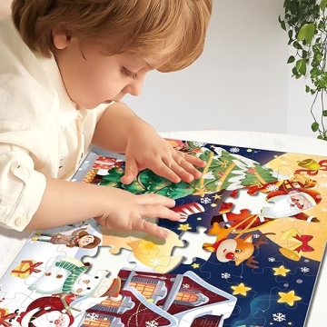 Christmas Puzzle for Kids Ages 3-8 Jumbo 72 Pieces