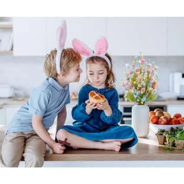 RoseCraft Artificial Easter Flower, 5 Pcs Easter Colorful Egg Berries Decorations, Spring Flower Stems Egg Twig Branches, for Home Party Vase Flower Arrangement Centerpiece Decor.