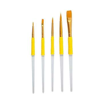 PME Craft Brushes, Set of 5-Yellow, Standard
