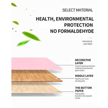 Wokie Foldable Laptop Bed Table Tray, Portable Lap Desk Stand, Multifunction Lap Tablet with Cup Holder Perfect for Eating Breakfast, Reading Book, Working,Watching Movie on Bed/Couch/Sofa (Green)