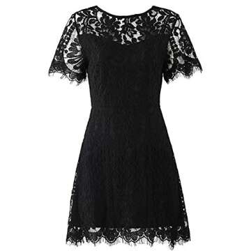 Elegant MSLG Women's Round Neck V-Back Cocktail Dress