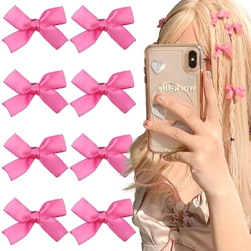 Pink Bow Hair Clips Cute Accessories for Girls