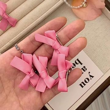 Pink Bow Hair Clips Cute Accessories for Girls