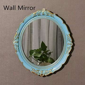 Yamfurga Decorative Mirrors Tray, Hanging Wall Mirror, Vintage Multi-Functional Display Tray, Jewelr...