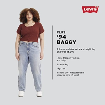 Levi's Women's 94 Baggy Jeans in Black Stonewash