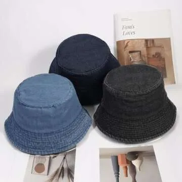 Stylish MILAKOO Denim Bucket Hat for Outdoor Fun