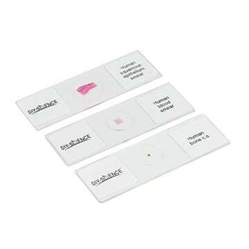 Prepared Human Tissue Anatomy Microscope Slides Set, 17pcs Hand-Prepared Slides Survey The Major Tissues and Organs of Human Body Dedicated to Human Physiology (Human Anatomy)