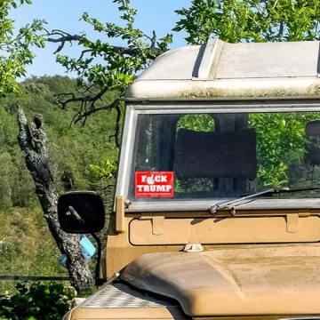 Anti-Trump 2024 Bumper Sticker 300 PCS - Red Vinyl