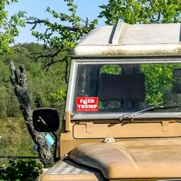 Anti-Trump 2024 Bumper Sticker 300 PCS - Red Vinyl