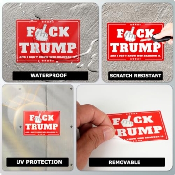 Anti-Trump 2024 Bumper Sticker 300 PCS - Red Vinyl