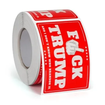 Anti-Trump 2024 Bumper Sticker 300 PCS - Red Vinyl