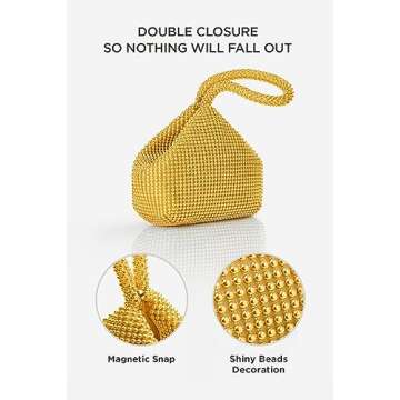 BABEYOND Vintage Beaded Clutch Evening Bag for Prom & Weddings