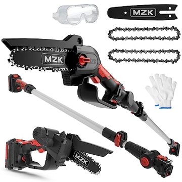 MZK 2-in-1 Cordless Pole Saw & Mini Chainsaw - Ultimate Gardening Tool for Tree Trimming