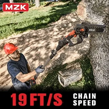 MZK 2-in-1 Cordless Pole Saw & Mini Chainsaw for Easy Tree Trimming