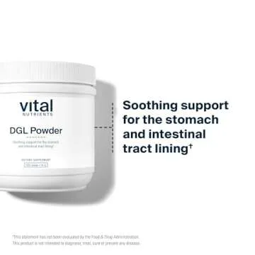 Vital Nutrients DGL Powder | Vegan DGL Licorice Root Extract to Support Healthy Stomach Lining and Digestive Tract* | Gluten, Dairy, Soy Free | Non-GMO | 120g