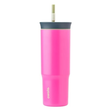 Owala Stainless Steel Triple Layer Insulated Travel Tumbler with Spill Resistant Lid and Straw, BPA ...