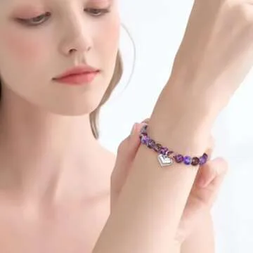 Gifts for Sister In Law Bracelet,Silver Heart Pendant Bracelet as Bonus Sister in Law Birthday Gifts...