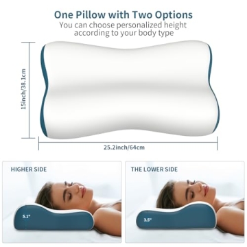 Cervical Neck Pillow for Ultimate Pain Relief Sleep Comfort