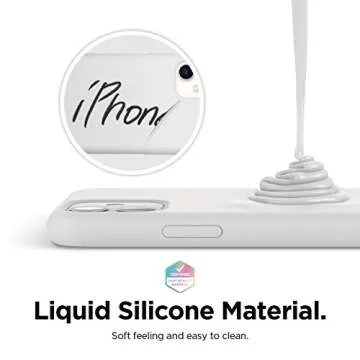 elago Liquid Silicone Case Designed for iPhone 11 Case (6.1"), Premium Silicone, Full Body Protection : 3 Layer Shockproof Cover Case (White)