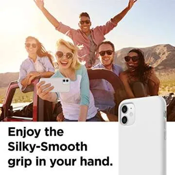 elago Liquid Silicone Case Designed for iPhone 11 Case (6.1"), Premium Silicone, Full Body Protection : 3 Layer Shockproof Cover Case (White)