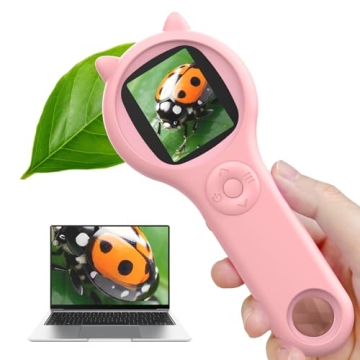 Microscope for Kids - Portable Handheld Magnifying Glass for Kids - Mini Digital Microscope for Kids...